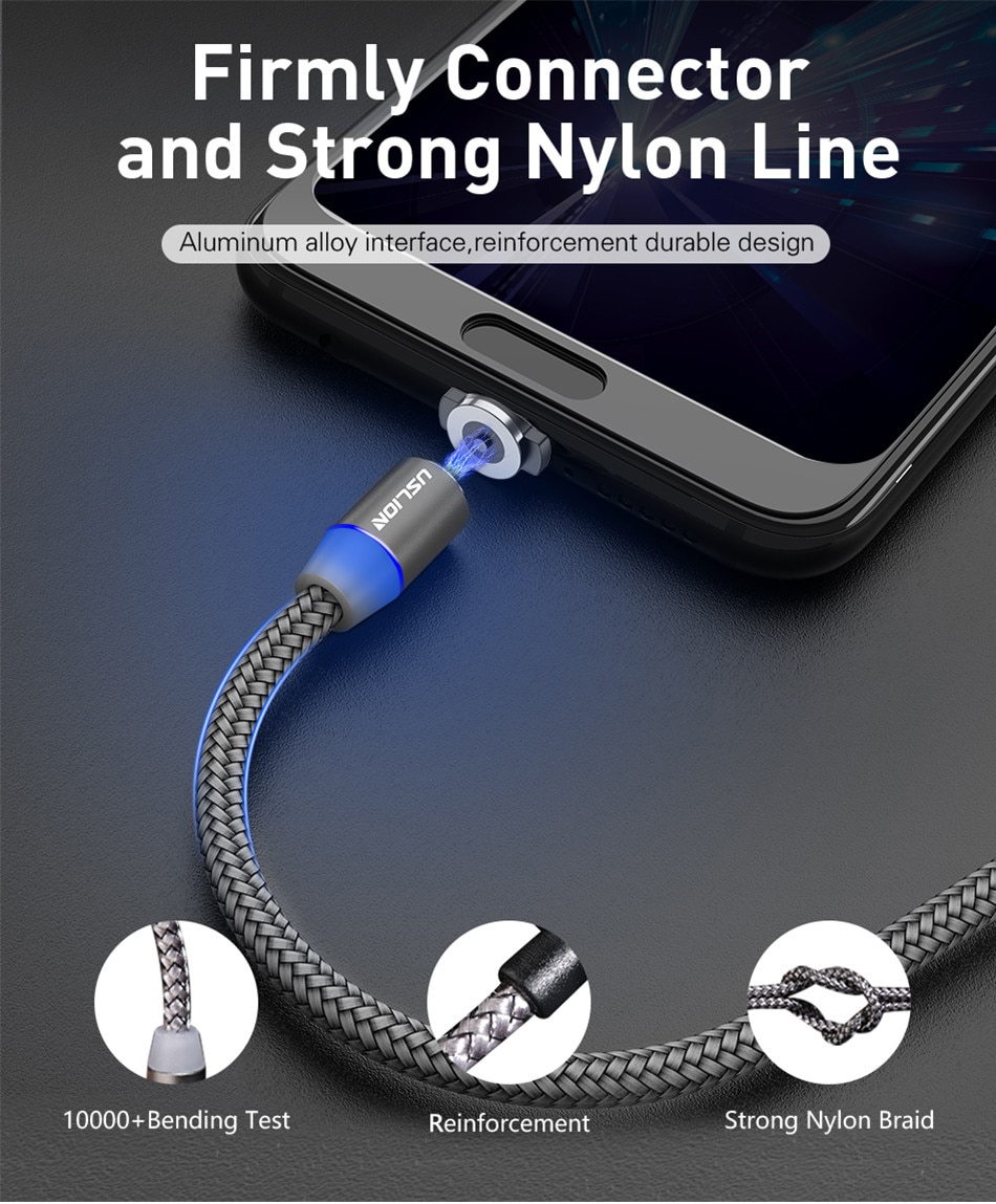 Magnetic USB Fast Charging Micro / Type C Cable